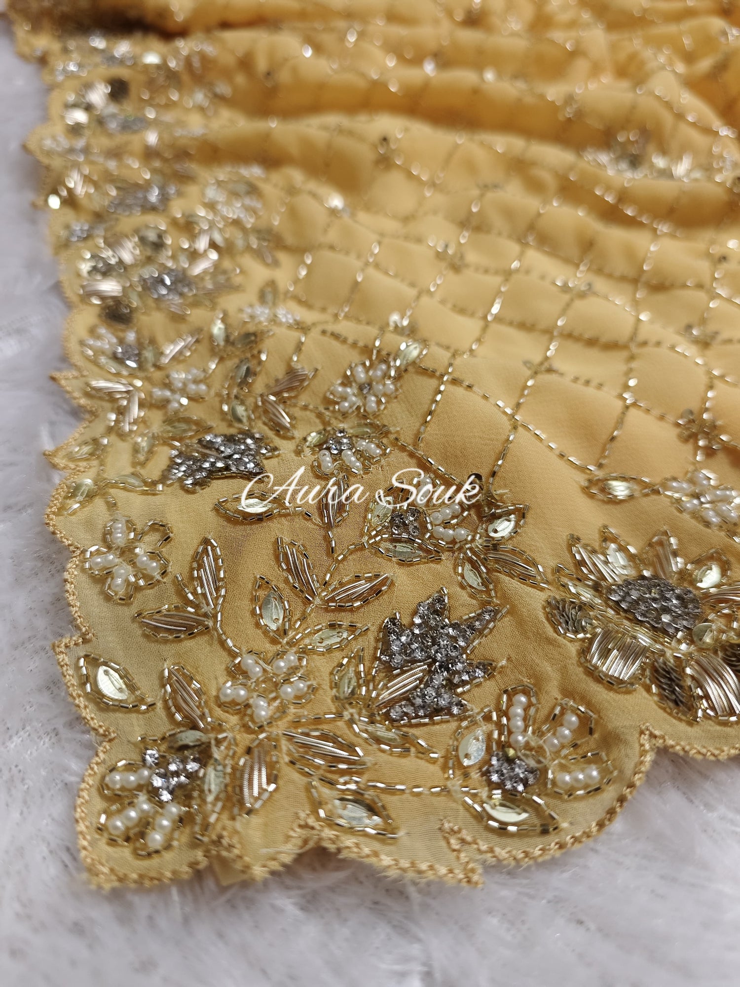 Yellow Designer Georgette Saree